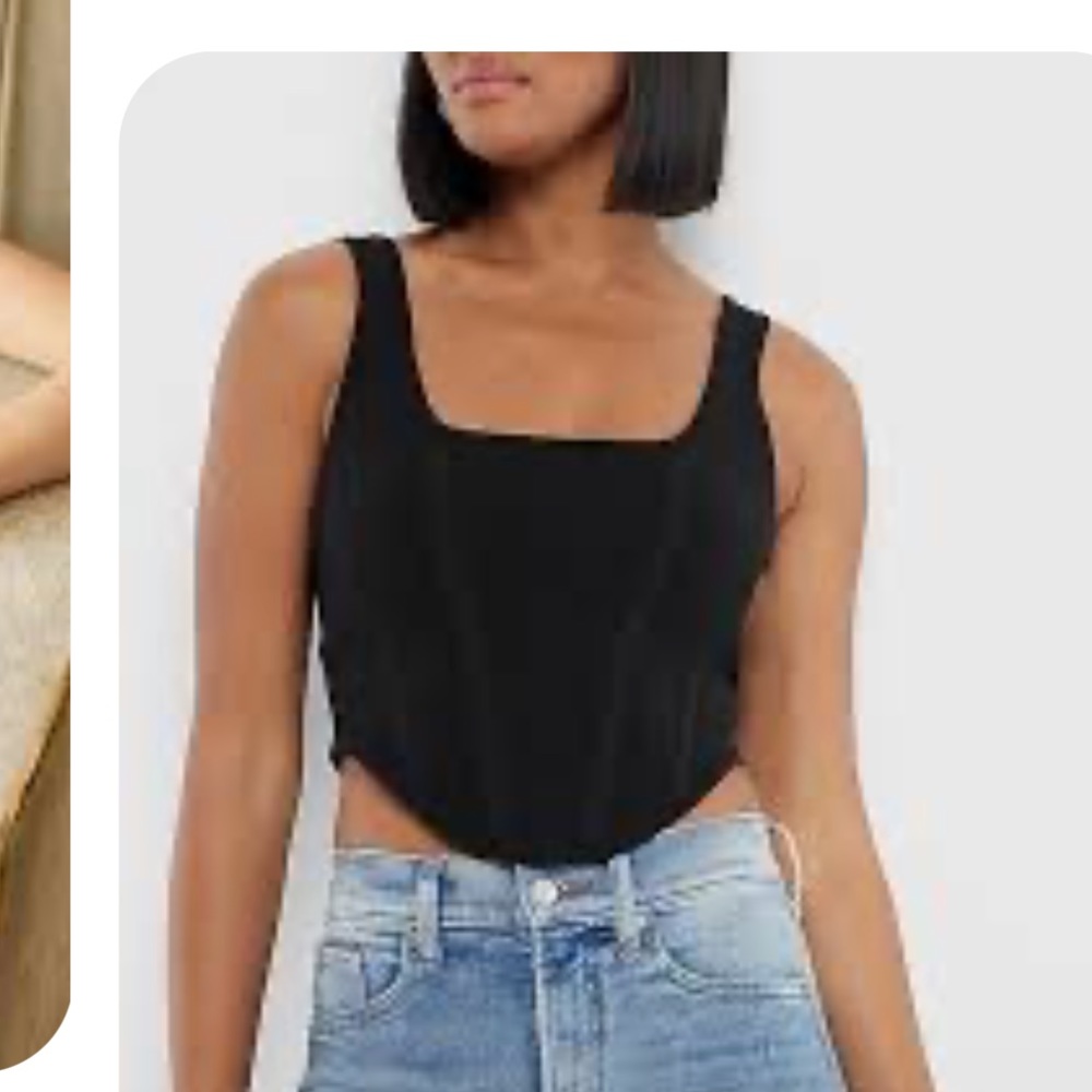 Express black corset top NWT